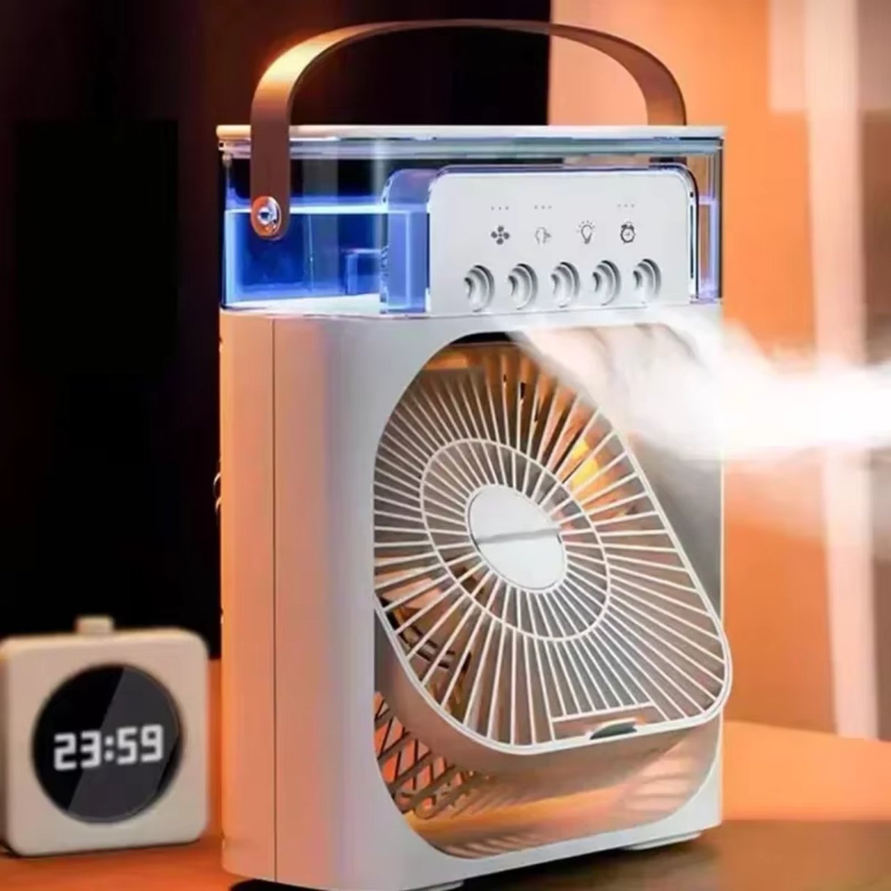 Coolio, 3-in-1 portable fan with humidifier function, LED light and cooling - Image 6