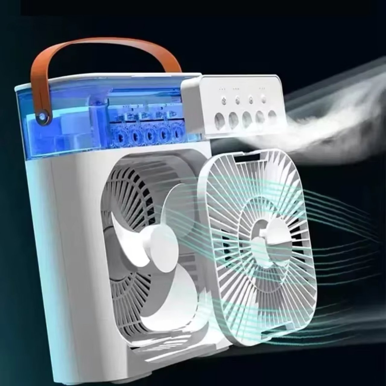Coolio, 3-in-1 portable fan with humidifier function, LED light and cooling - Image 7