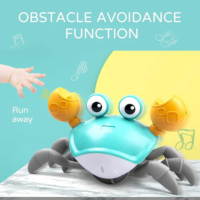 The CrawlingCrab toy encourages activity in your child
