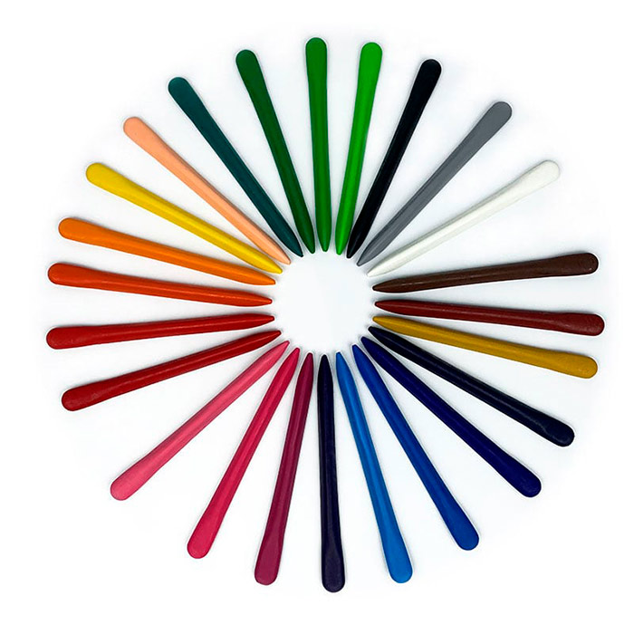 Crayons, compact wax crayons (24 pieces) - Image 3