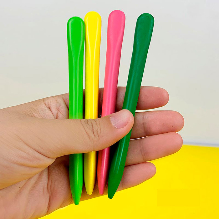 Crayons, compact wax crayons (24 pieces) - Image 4