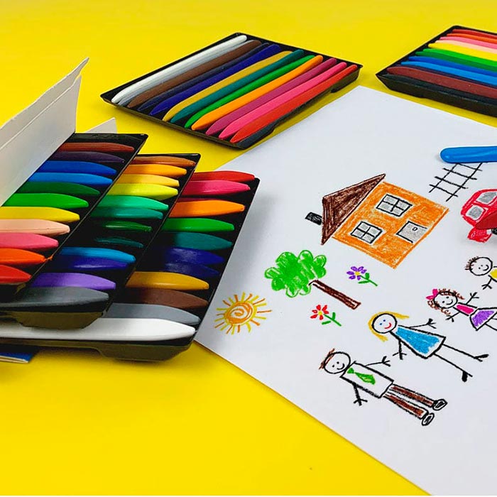 Crayons, compact wax crayons (24 pieces) - Image 5