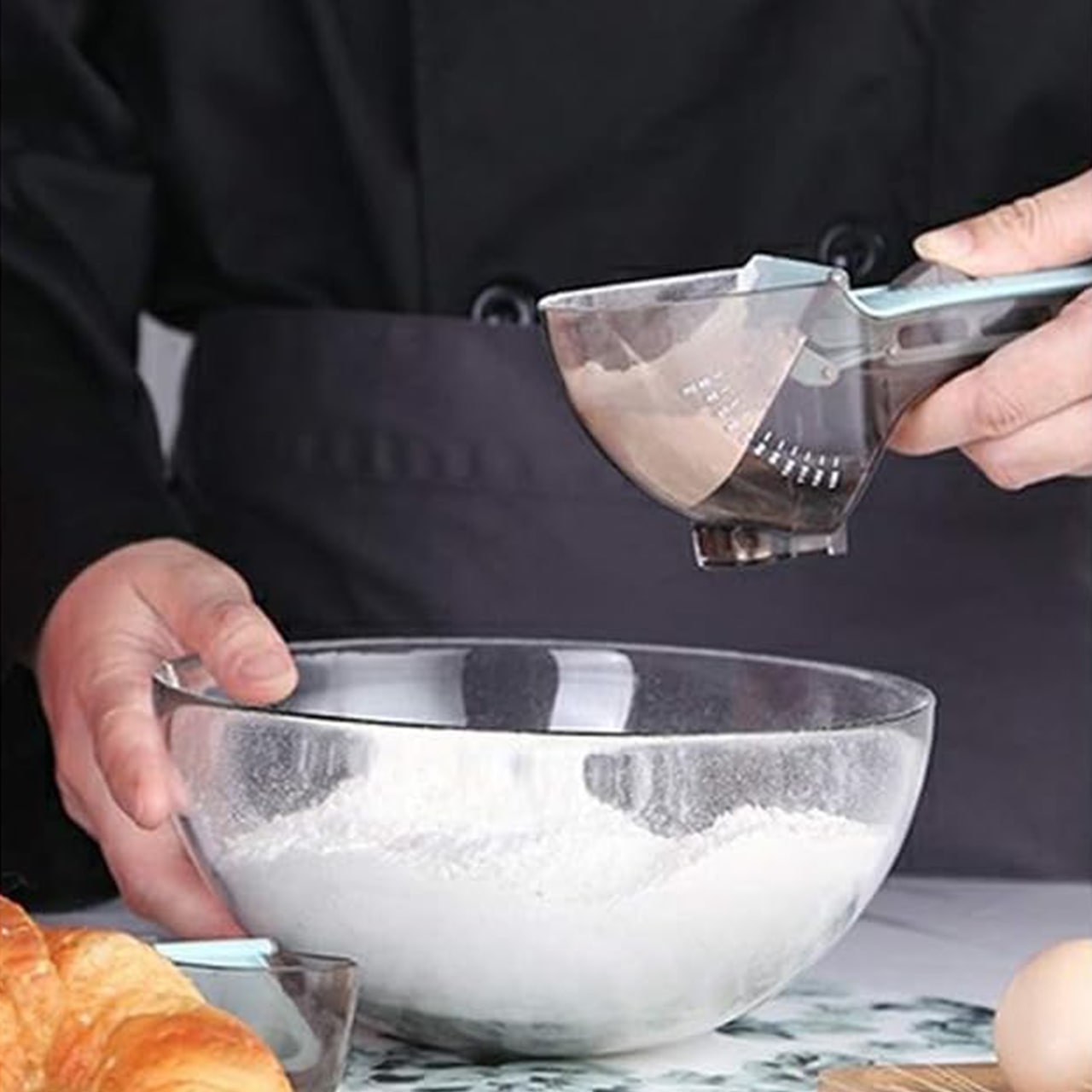 The adjustable mechanism allows for precise measurement.