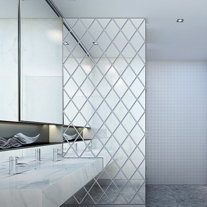 DiamondMirror, mirror stickers in the shape of a diamond to brighten and brighten any room (32 pcs.) - Image 5