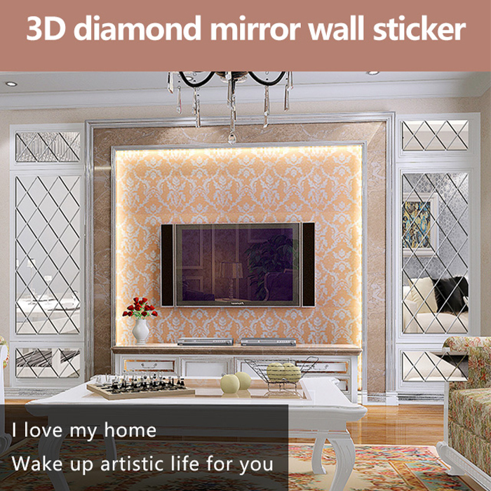 DiamondMirror, mirror stickers in the shape of a diamond to brighten and brighten any room (32 pcs.) - Image 9