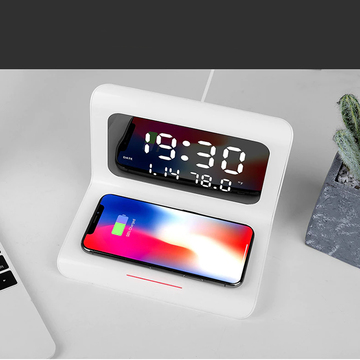 DigitalStation, charging station with 4 functions: alarm, calendar, thermometer and wireless charger - Image 10