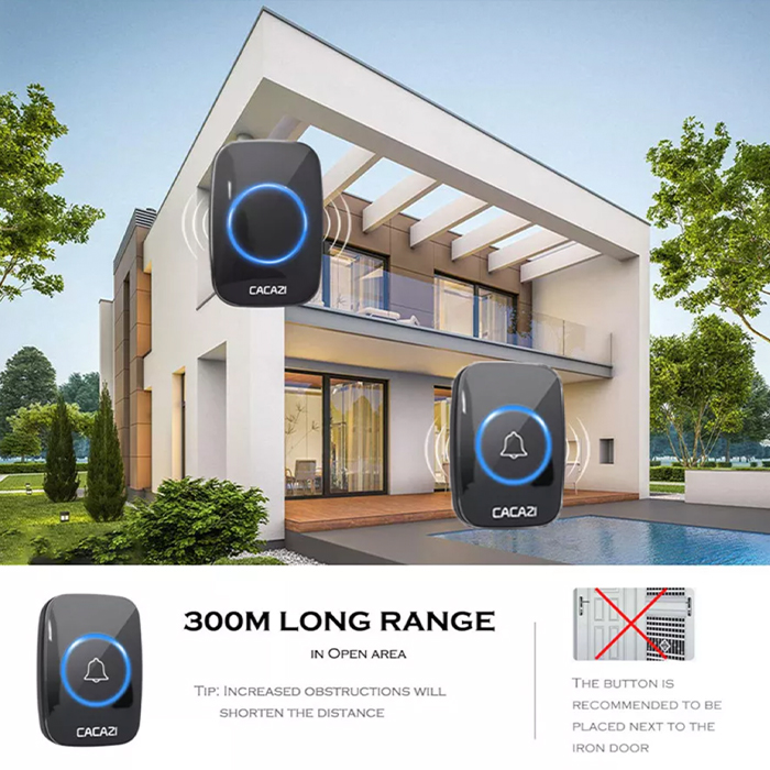 With a range of up to 300 m, you can install it in your garden entrance or yard!