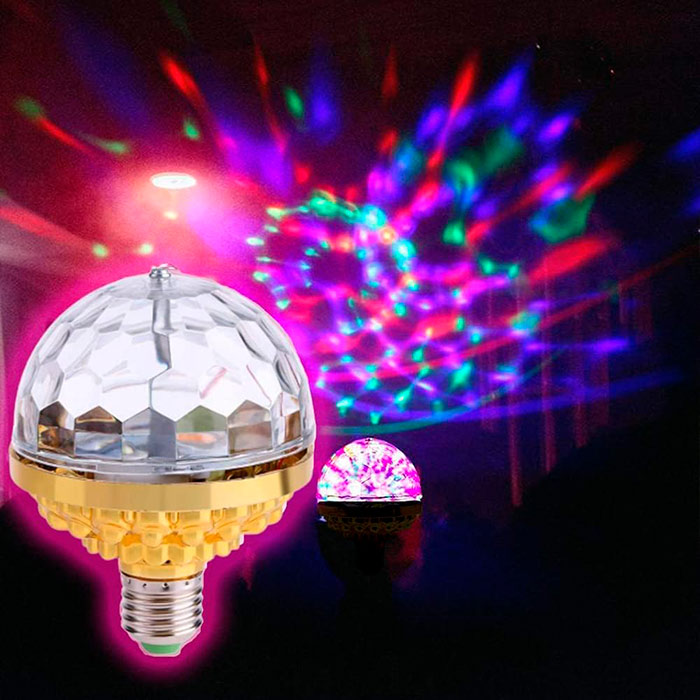 The DiscoLamp bulb offers the ultimate in light decoration, rotating and glowing in 6 different colours!