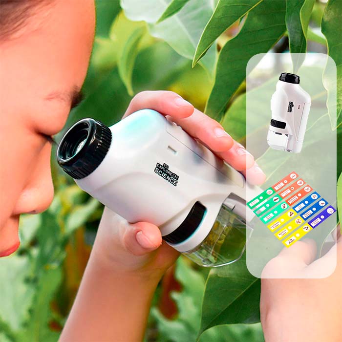 DiscoverBundle, portable children's microscope + 12-piece set of observation plates - Image 3