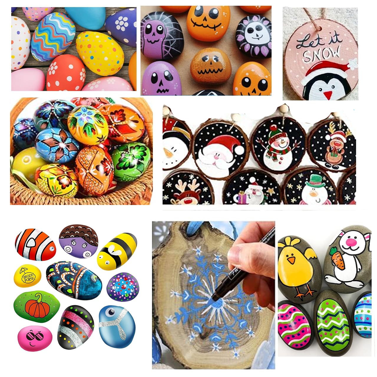 DiyAcrylic, creative set with acrylic markers, pebbles and wood - Image 7