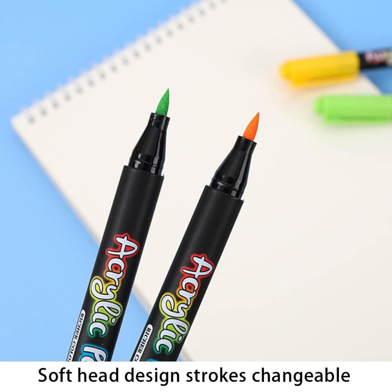 DiyAcrylic, creative set with acrylic markers, pebbles and wood - Image 10