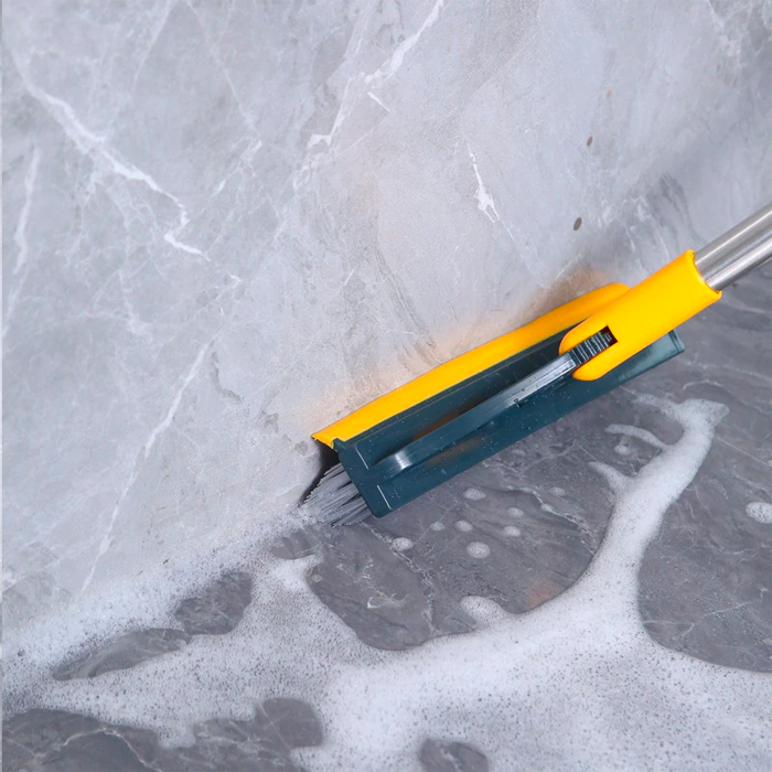 The Rubber Scraper picks up all the water and dirt from windows and other surfaces
