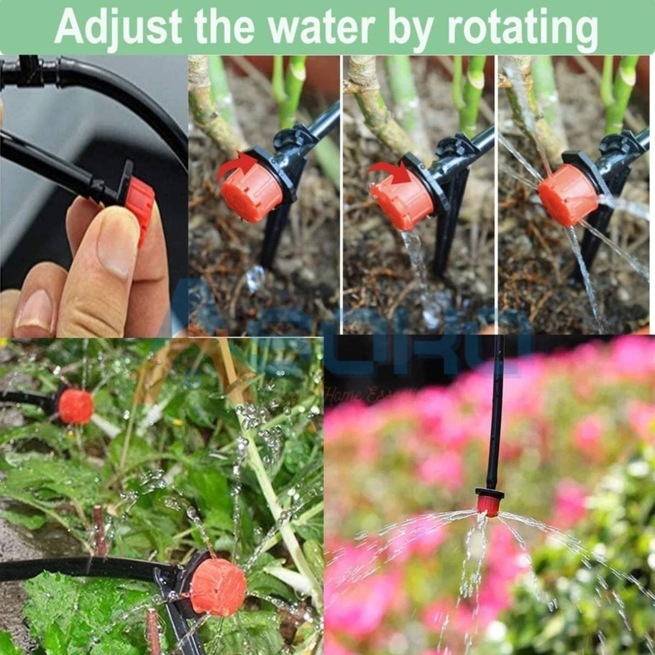 By turning the spray head, you can set the flow and spray diameter yourself - fast, simple and effective.