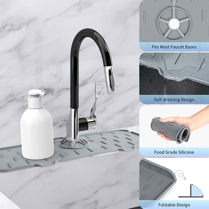DryingPad, silicone mat for kitchen sink or bathroom sink - Image 4