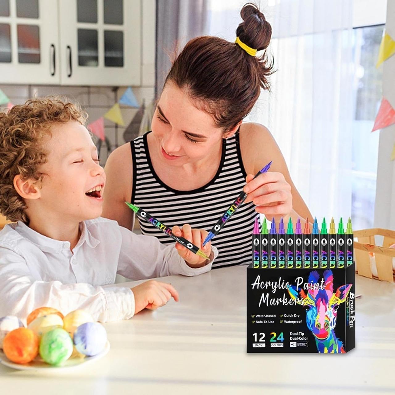 DuoMarkers, double-tipped acrylic markers (12 markers/24 <br>colours) - Image 6