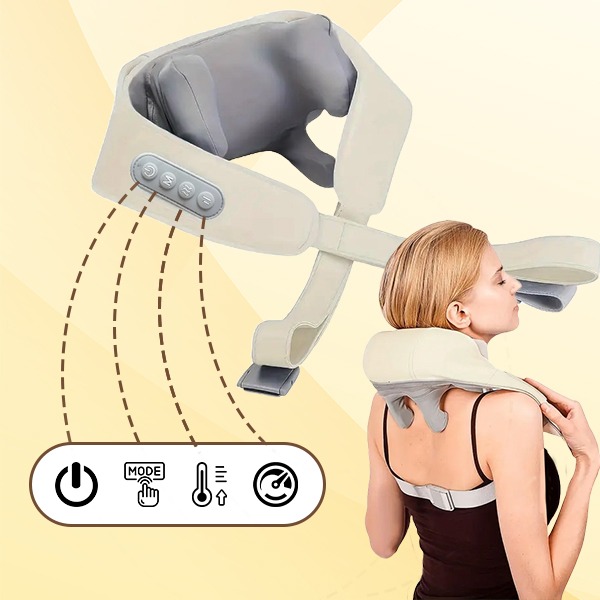 Neck and back massager with heat, ELEMAS - Image 8