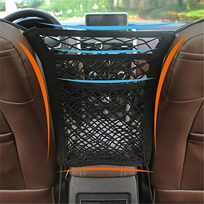 The two spacious pockets are ideal for organising your belongings in the car. From your phone to your water bottle to your handbag, you'll be safe!