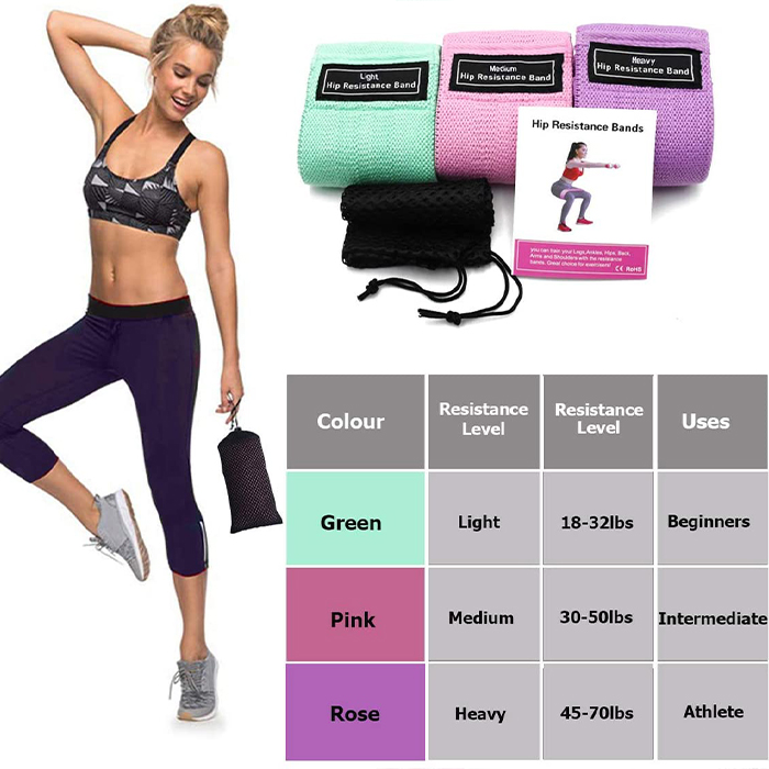 ExerciseBands, 3-part set of elastic exercise bands - Image 8