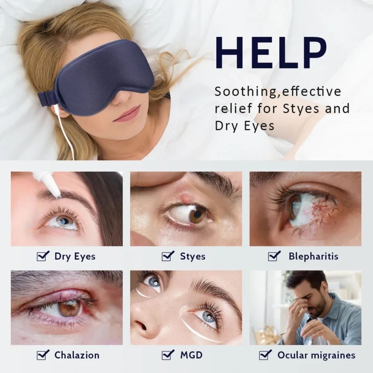 EyeMask, heated massage eye mask - Image 3