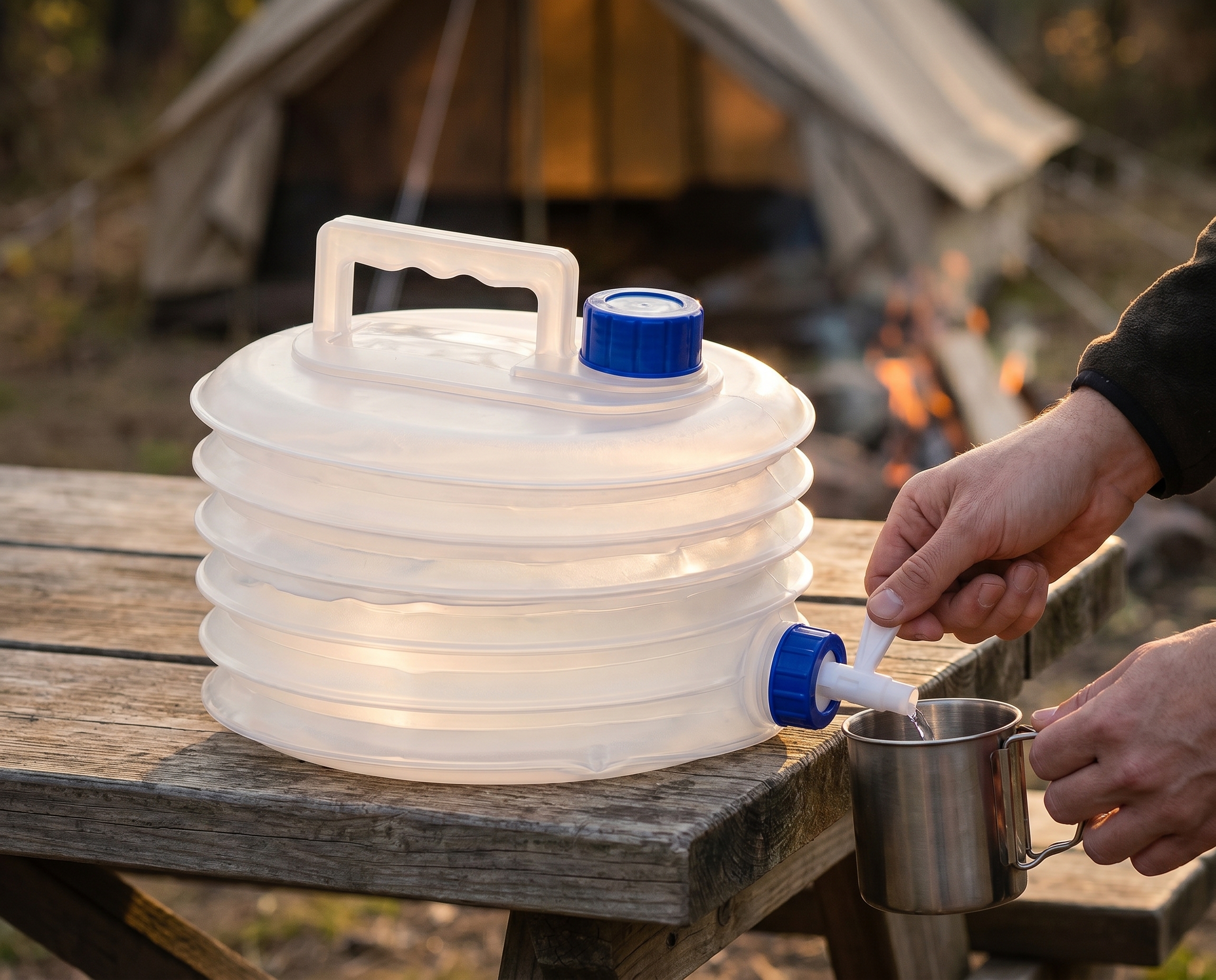 Adjustable tap for easy pouring