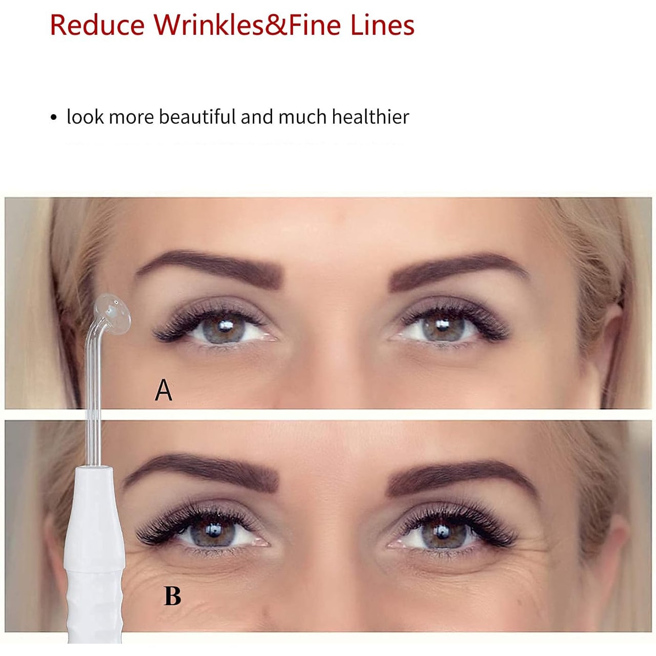 The Frequency Facial Wand uses advanced electrotherapy to reduce fine lines and wrinkles.
