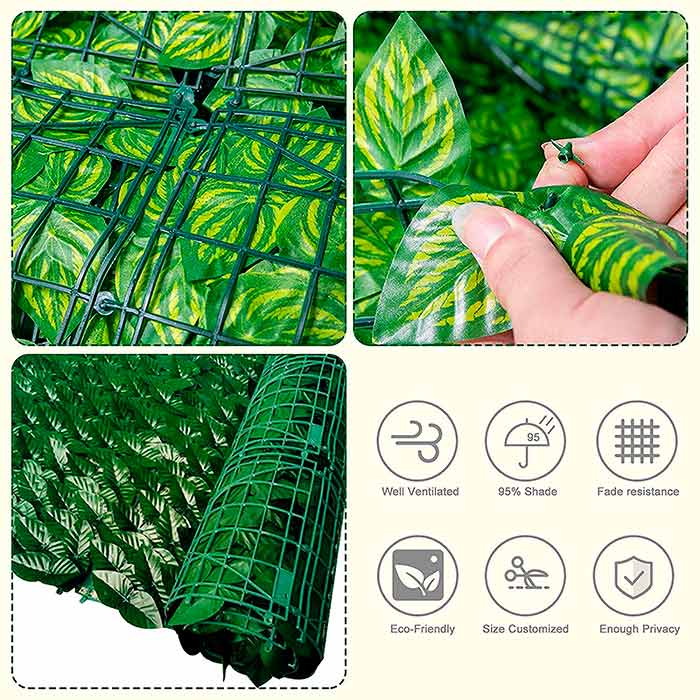 FenceLeaf, a green panel with a natural green leaf look - Image 8