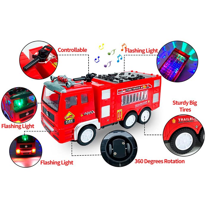 The truck helps children develop their motor skills and imagination.