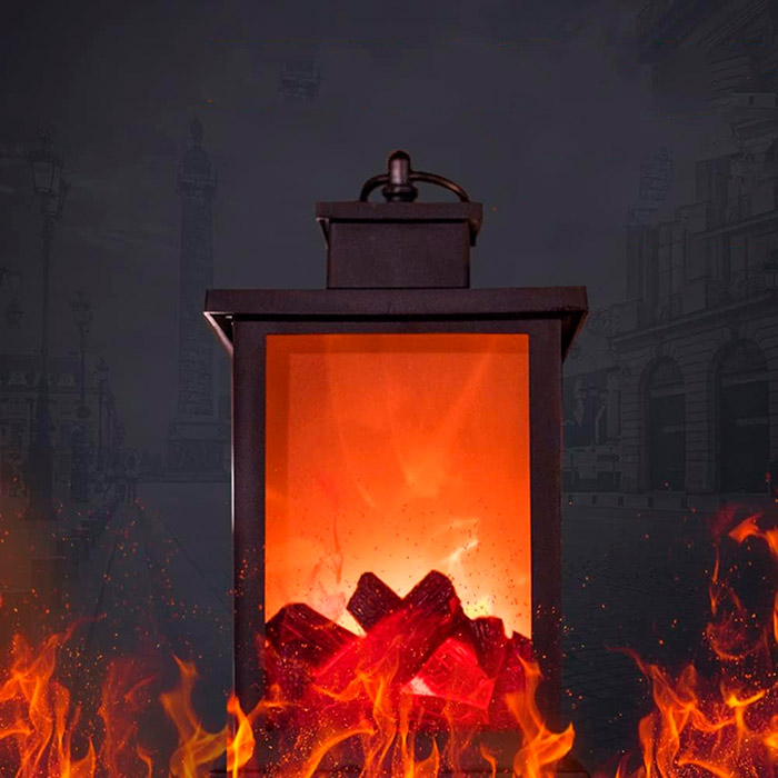 FireLantern, a decorative lamp with the look of a fireplace and a virtual fire - Image 4