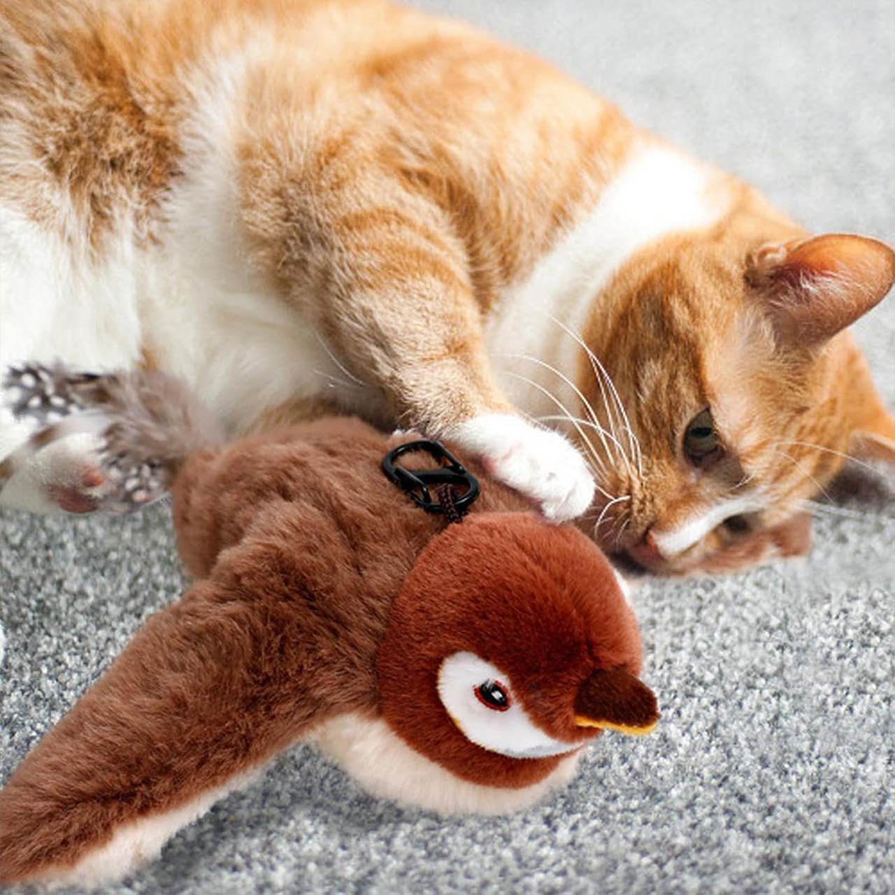 Your cat will love the realistic movement of the bird-shaped toy.