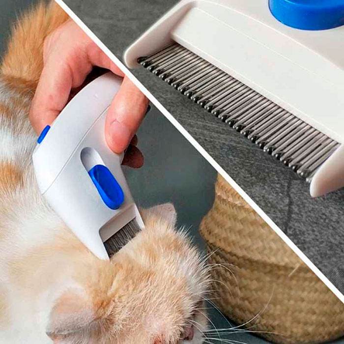 Flea removal has never been easier - comb your pet with an electric comb and remove those pesky fleas!