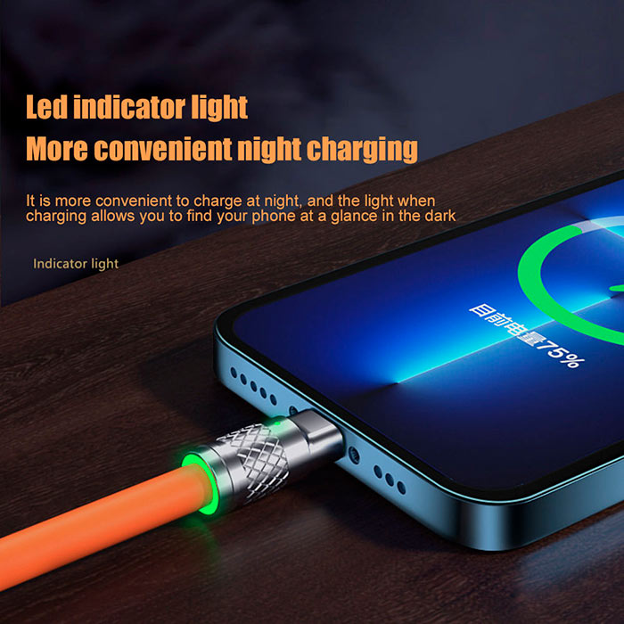 The charger has 3 different connectors - USB-C, Micro USB and Apple charger (Lightning)!