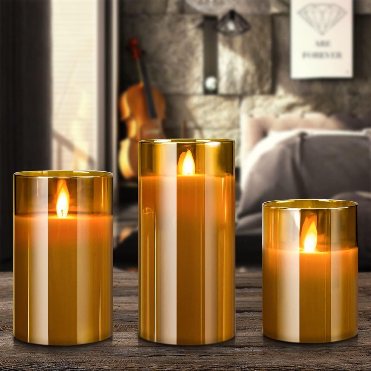 FlickCandles, set of elegant decorative candles (3 pieces) - Image 8
