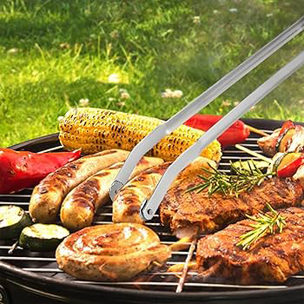 The inner part of the grill gripper rotates 360 degrees, allowing you to turn food without turning your hand!
