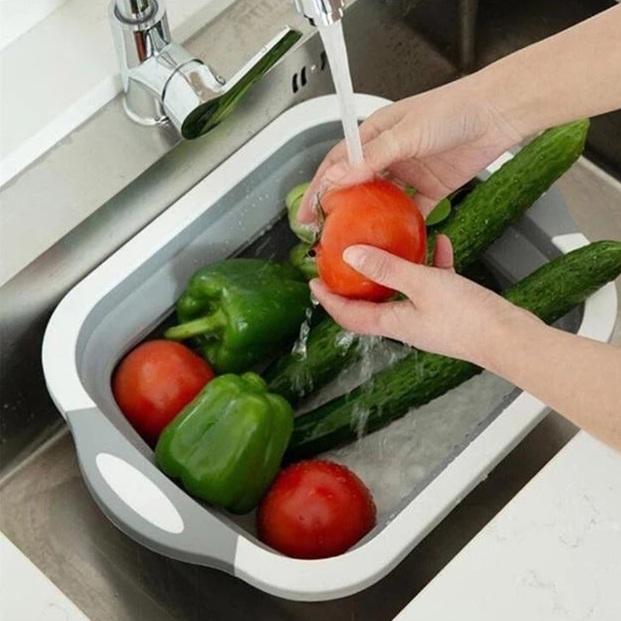 FoldableStrainer, multifunctional strainer, storage container and cutting board in one - Image 5