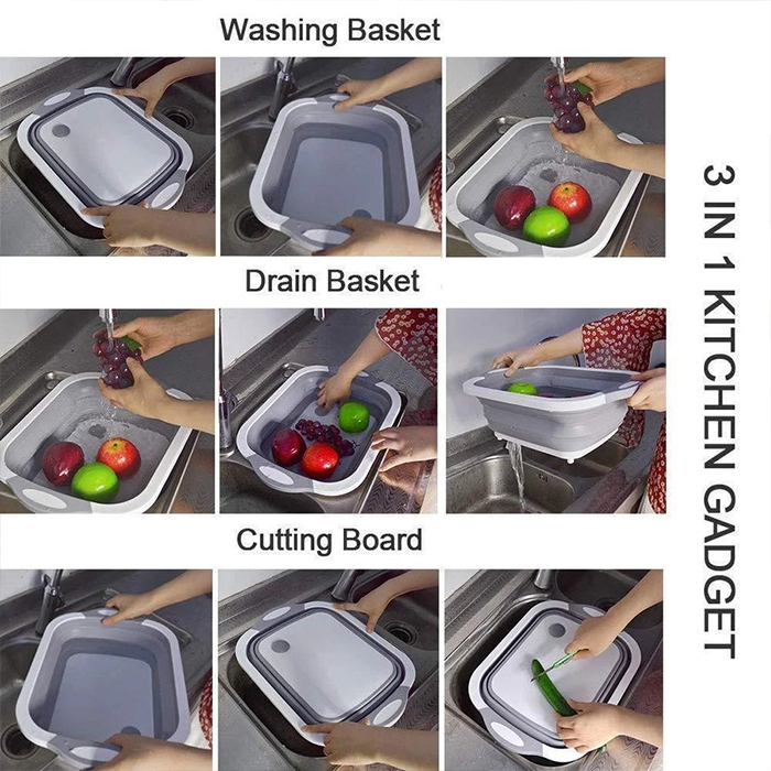 FoldableStrainer, multifunctional strainer, storage container and cutting board in one - Image 6