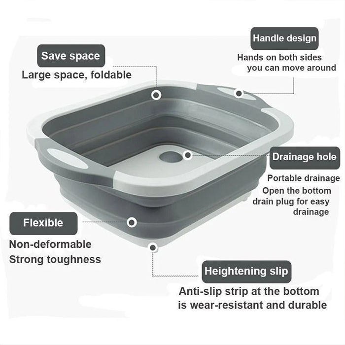 FoldableStrainer, multifunctional strainer, storage container and cutting board in one - Image 8