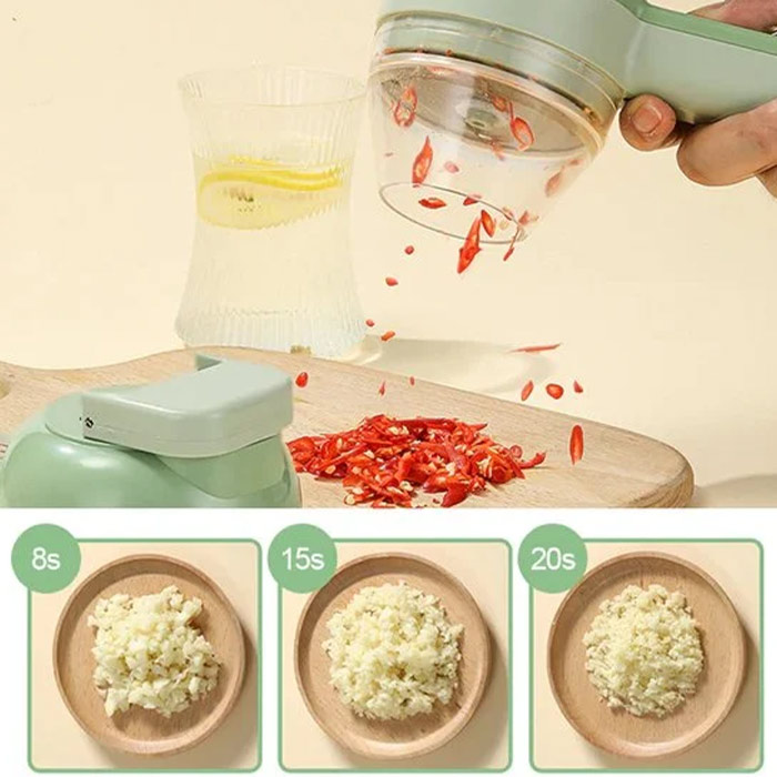 FoodProcessor, 5-piece kitchen set for chopping, slicing, peeling and cleaning - Image 2