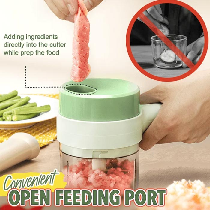 FoodProcessor, 5-piece kitchen set for chopping, slicing, peeling and cleaning - Image 7