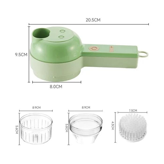 FoodProcessor, 5-piece kitchen set for chopping, slicing, peeling and cleaning - Image 8