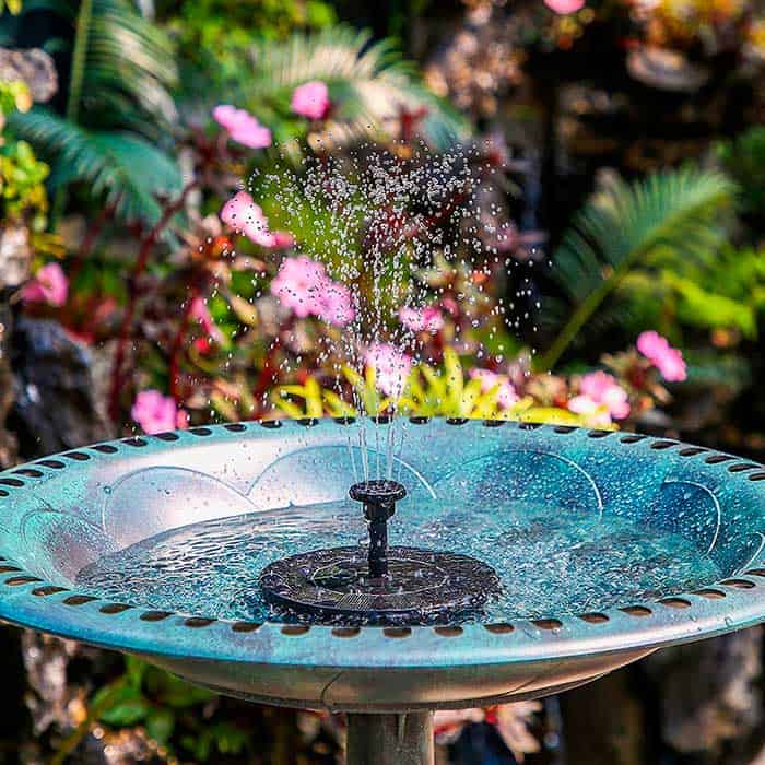The solar fountain works automatically - put it on the water and it will start working with the help of solar panels and a built-in pump!