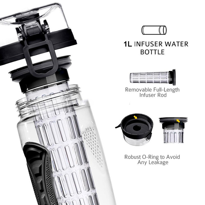 FruitBottle, water bottle with infuser for fruit, herbs or tea (1000 ml) - Image 4