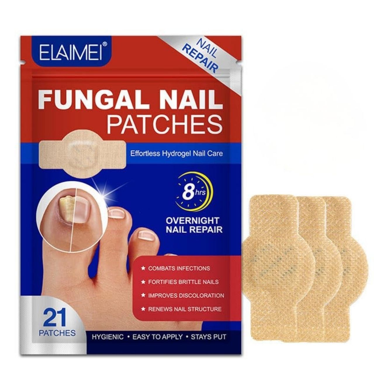 FungalPatches, restorative patches for the care of damaged nails (21 pcs.) - Image 2