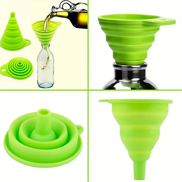 Funnel, a collapsible silicone funnel for dispensing liquids and other foods - Image 3