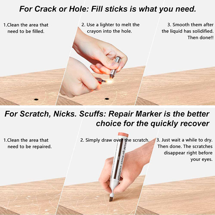 FurnitureMarkers, scratch and scuff repair kit - Image 5