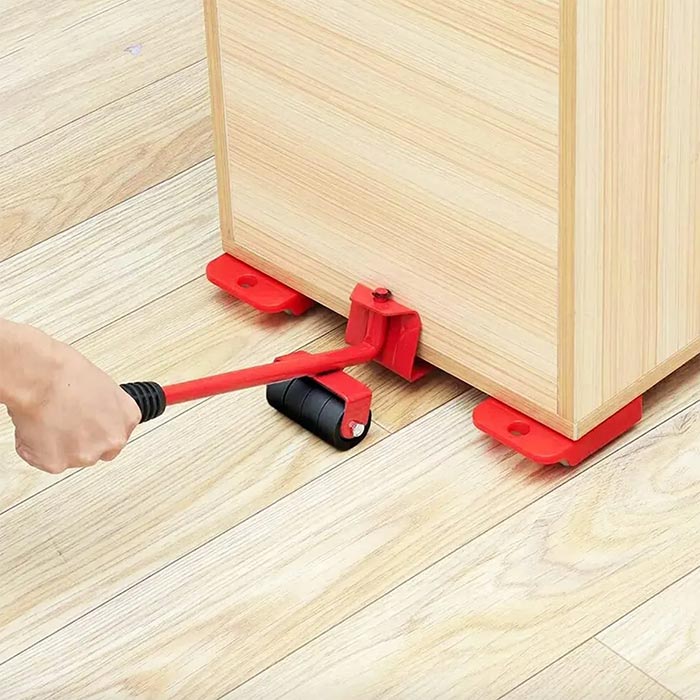 The furniture moving set makes it easy to move heavy pieces of furniture with minimal effort.