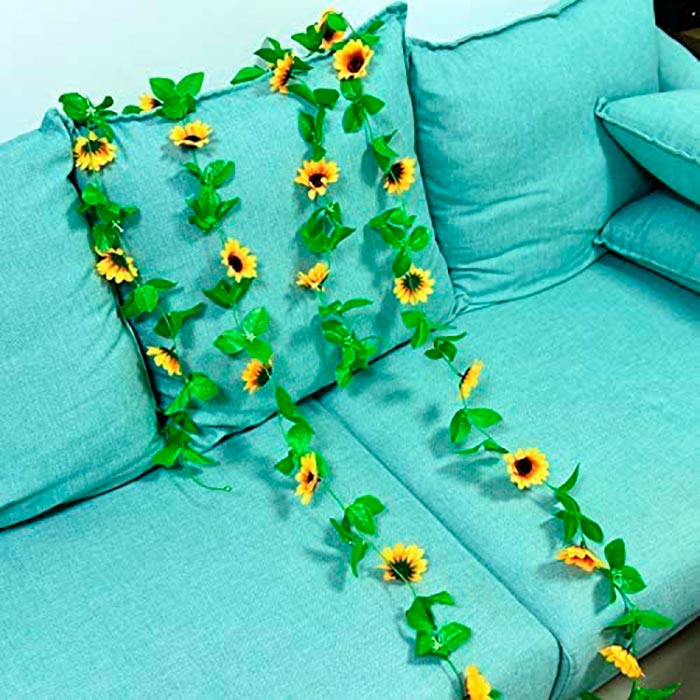 GarlandSunflower, artificial sunflower garland with natural look (2 pieces) - Image 5