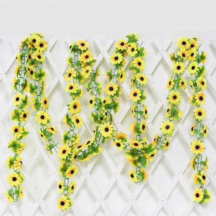 GarlandSunflower, artificial sunflower garland with natural look (2 pieces) - Image 8