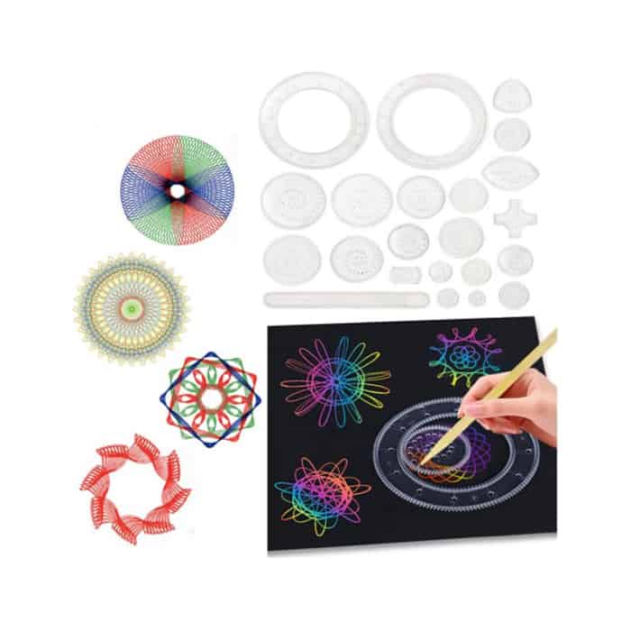 GeoArtKit, 27-piece geometric spirograph drawing set - Image 2