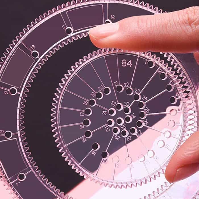 GeoArtKit, 27-piece geometric spirograph drawing set - Image 6