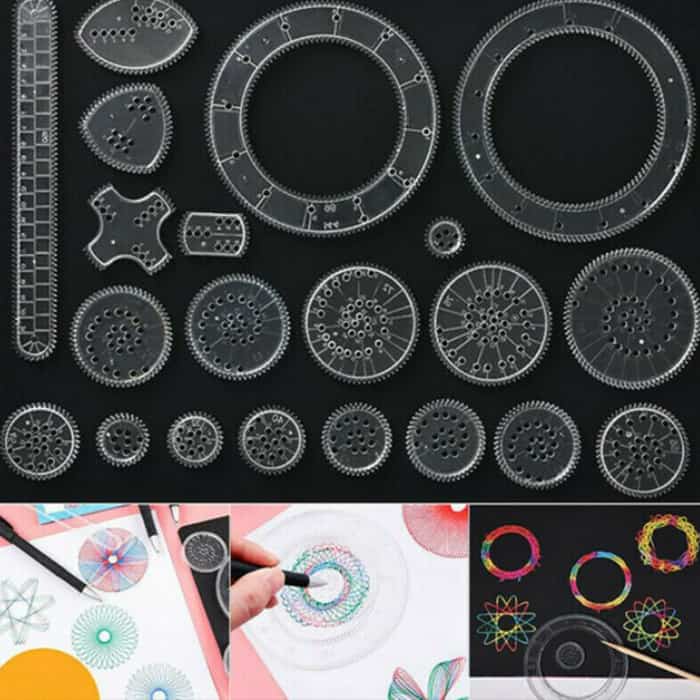 GeoArtKit, 27-piece geometric spirograph drawing set - Image 10